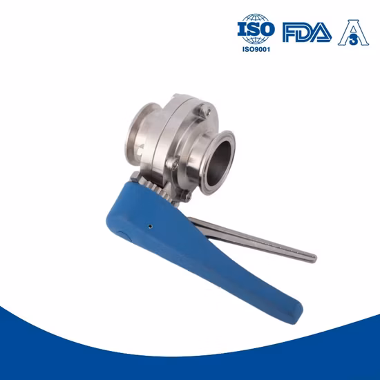 Válvula Borboleta Tri Trevo Sanitária de Aço Inoxidável