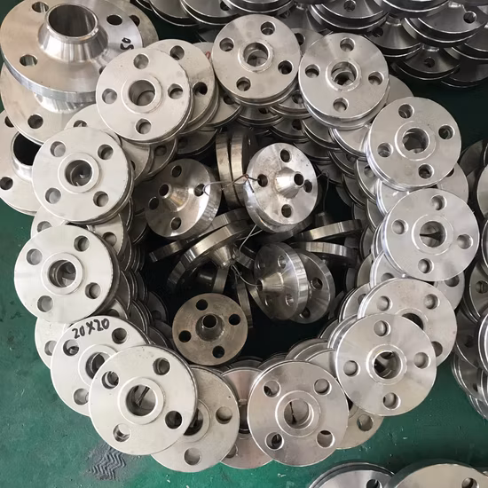 China Fabricação de flange de aço inoxidável / aço carbono com pescoço de solda forjado