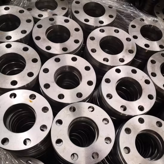 Aço carbono personalizado A105/Rst37.2/C22.8/Q235 Flanges de aço inoxidável Flange de pescoço soldado de aço inoxidável